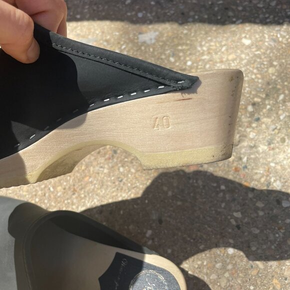 No 6 Clogs, Black suede, size 40 - Picture 5 of 9